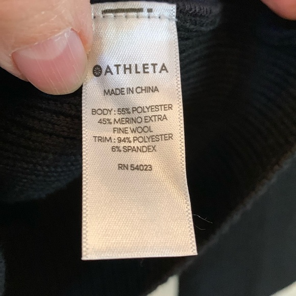 ATHLETA Black Mesa Hybrid Wool Turtleneck Sweater S - Picture 11 of 11